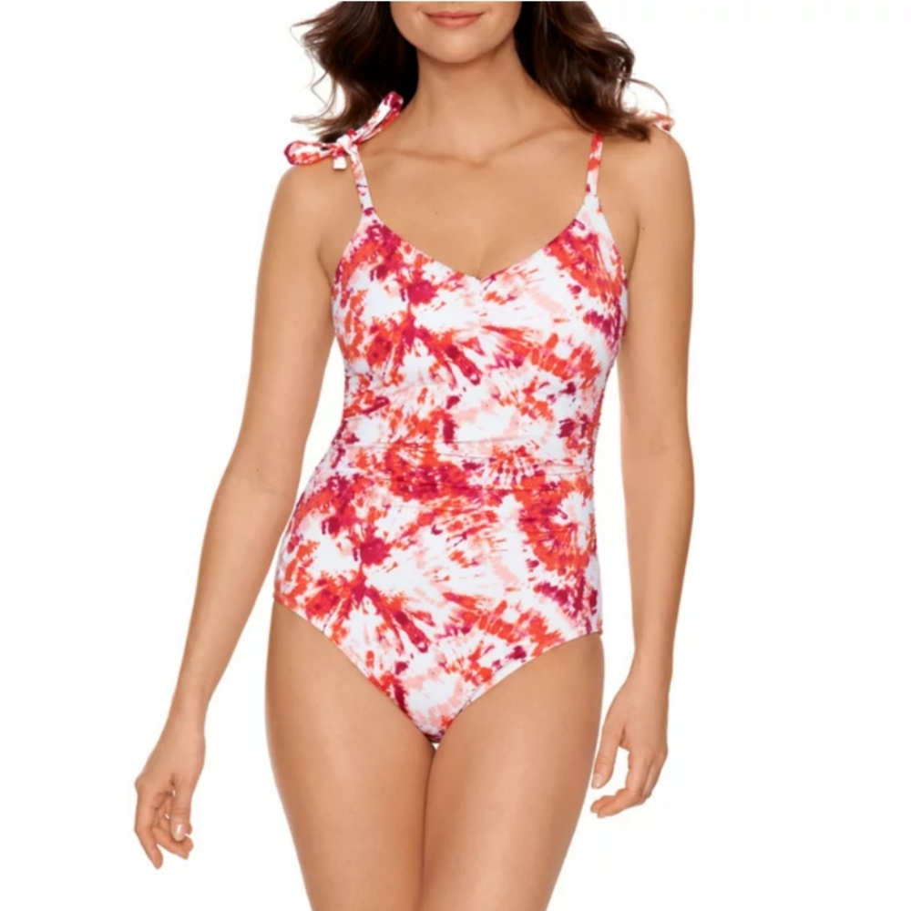 Watercolor Splash One‎ Piece Swimsuit / Swimwear by Time and Tru